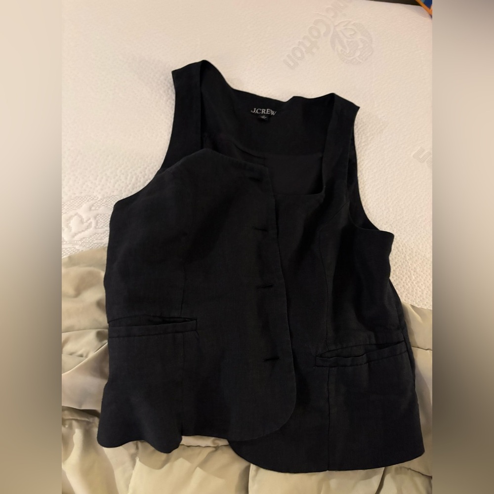 J. Crew Women's Elegant Black Vest